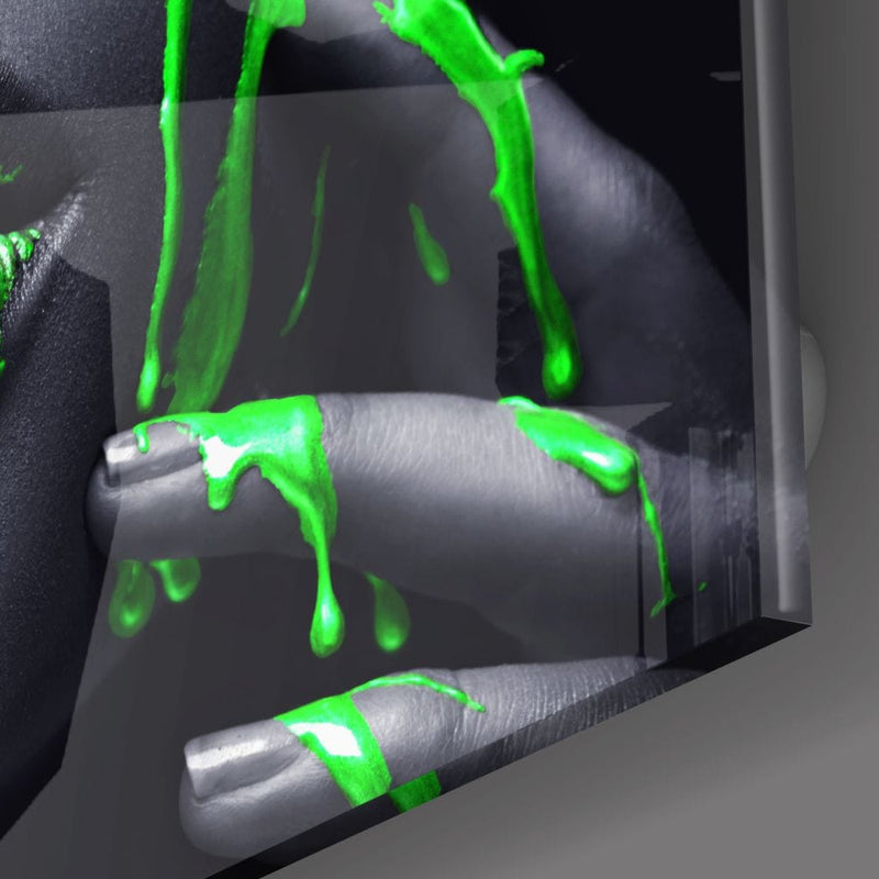 Artronauts Art Glass Print Green Lips