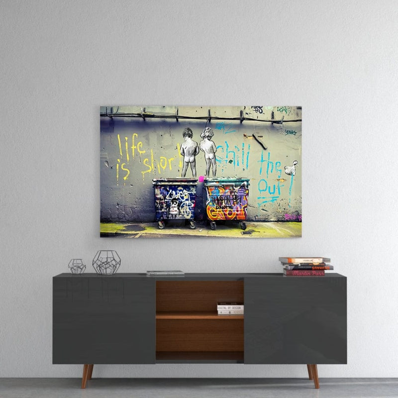 Artronauts Glass Print Life is Short
