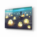 Artronauts Glass Print Moon Collector