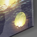 Artronauts Glass Print Moon Collector