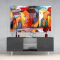 Artronauts Glass Print Colourful Town
