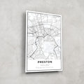 Artronauts Posters, Prints, & Visual Artwork Preston Map - Glass Wall Art