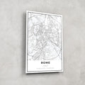 Artronauts Posters, Prints, & Visual Artwork Rome Map - Glass Wall Art