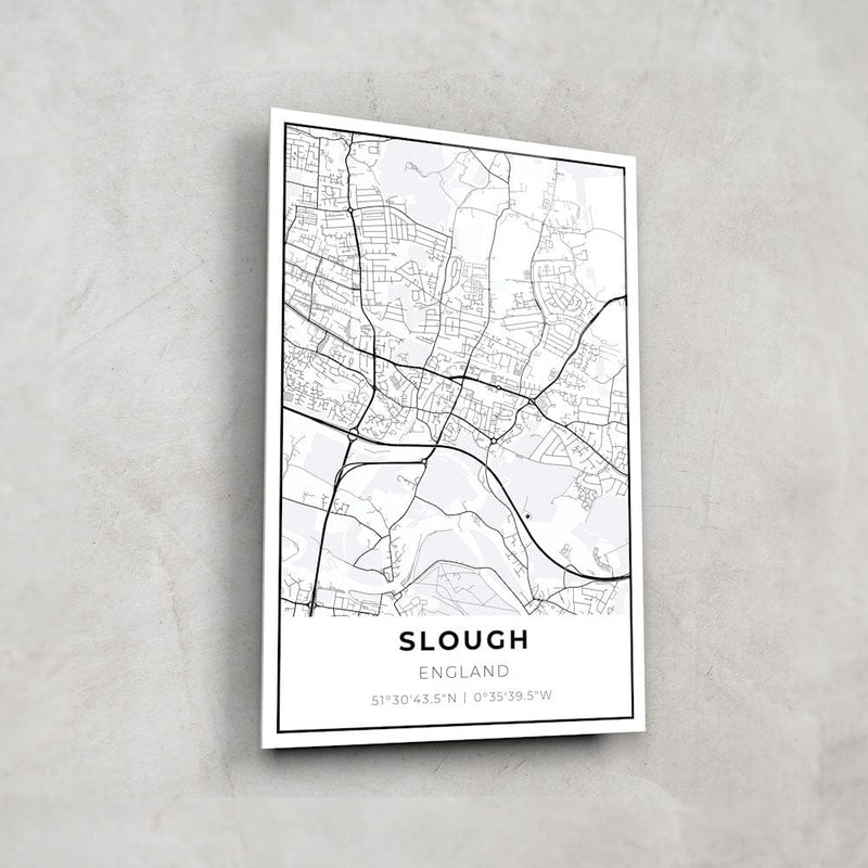Artronauts Posters, Prints, & Visual Artwork Slough Map - Glass Wall Art