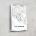 Artronauts Posters, Prints, & Visual Artwork Southampton Map - Glass Wall Art
