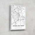 Artronauts Posters, Prints, & Visual Artwork Stoke-on-Trent Map - Glass Wall Art