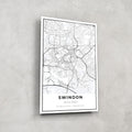 Artronauts Posters, Prints, & Visual Artwork Swindon Map - Glass Wall Art