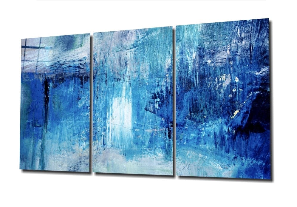 Artronauts Art Glass Print Abstract Blue - Trinity