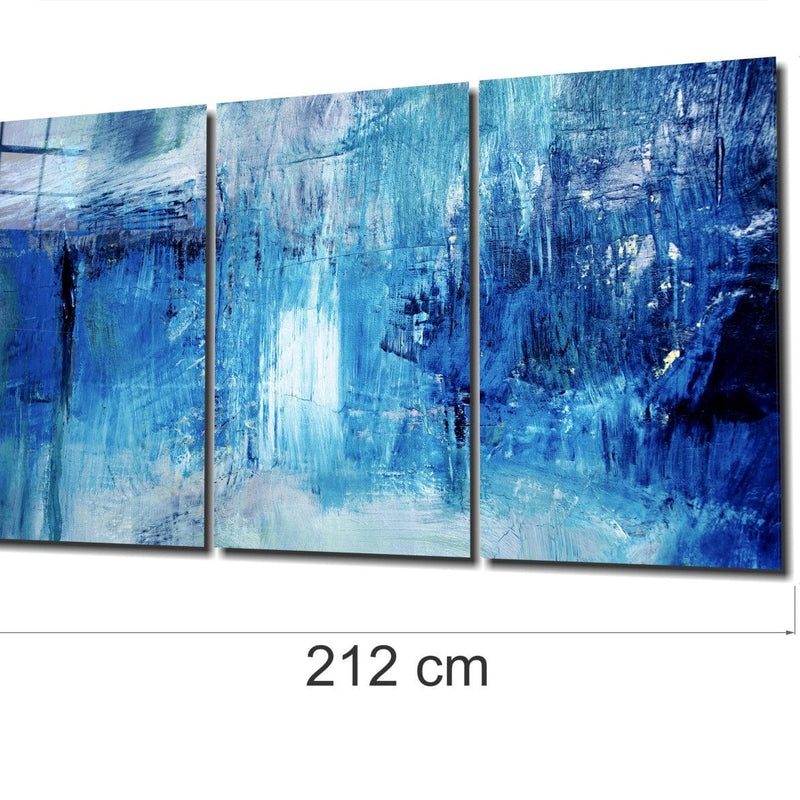 Artronauts Art Glass Print Abstract Blue - Trinity