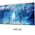 Artronauts Art Glass Print Abstract Blue - Trinity