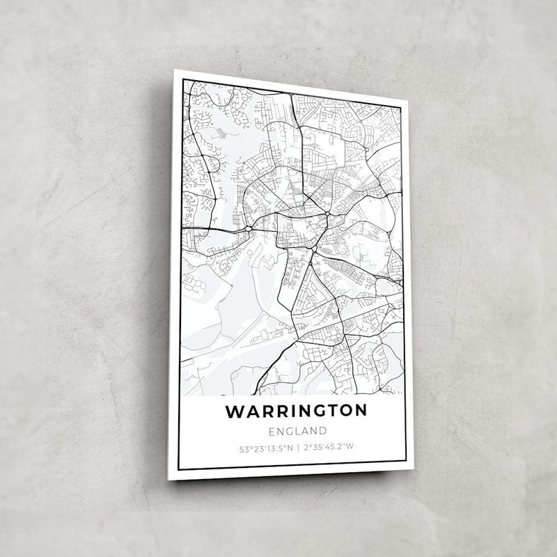 Artronauts Posters, Prints, & Visual Artwork Warrington Map - Glass Wall Art