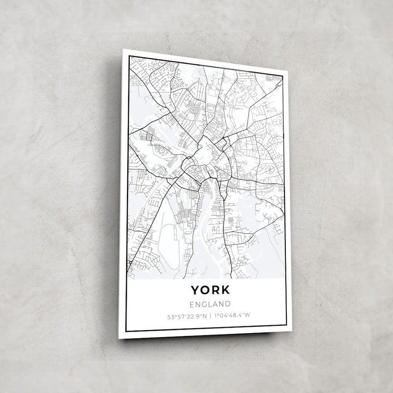 Artronauts Posters, Prints, & Visual Artwork York Map - Glass Wall Art