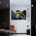 Artronauts Art Glass Print Yellow Lips