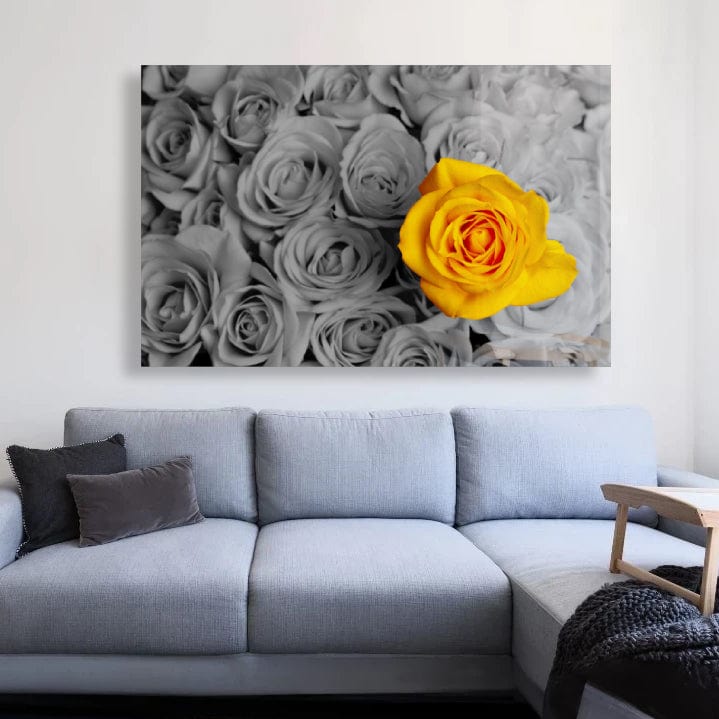 Artronauts Art Glass Print Yellow Rose