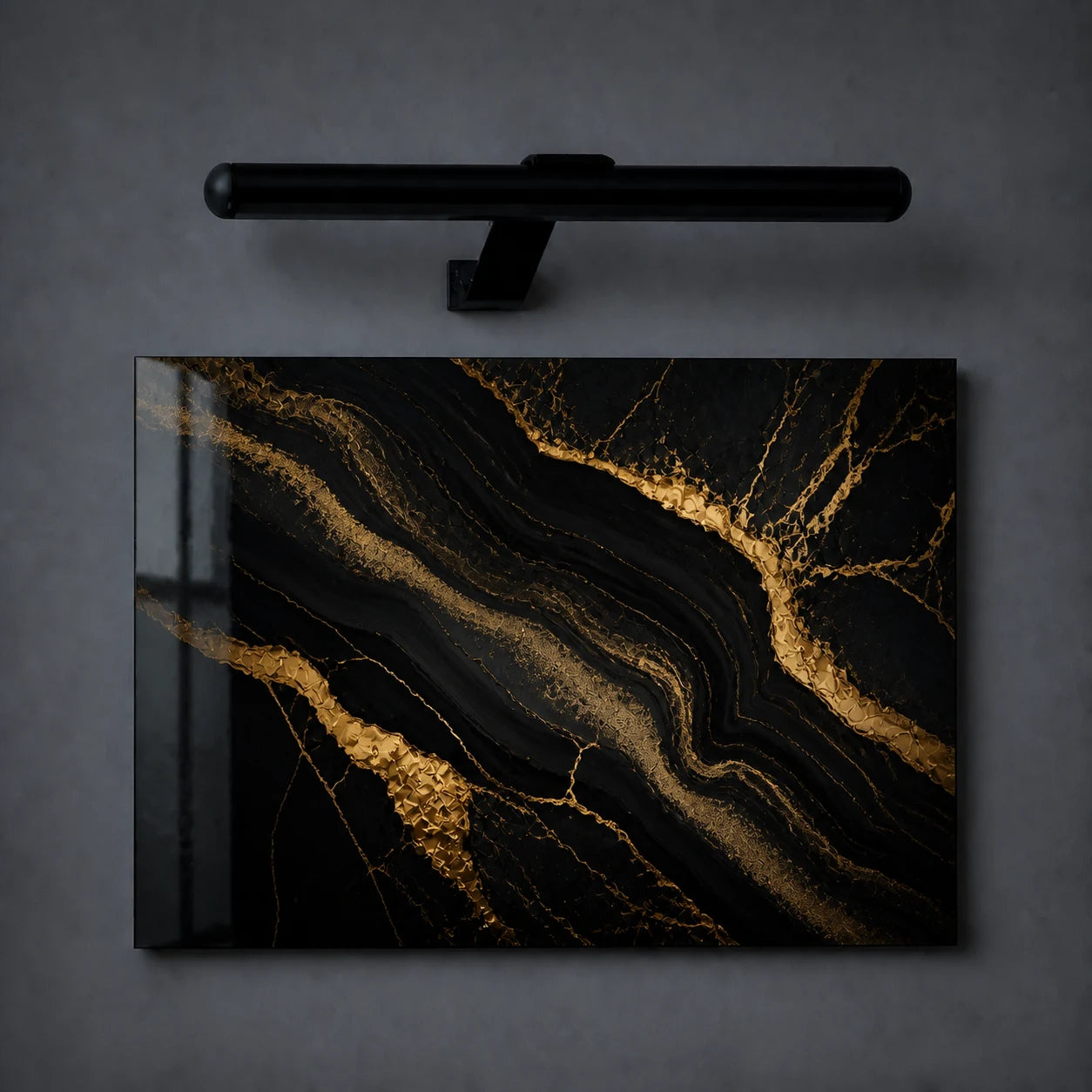 Wall art with the sconce switched off